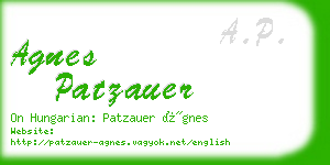 agnes patzauer business card